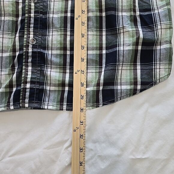 OG Weatherproof Green Navy Black White Men's Plaid XL Long Sleeve Button Up - Picture 7 of 11